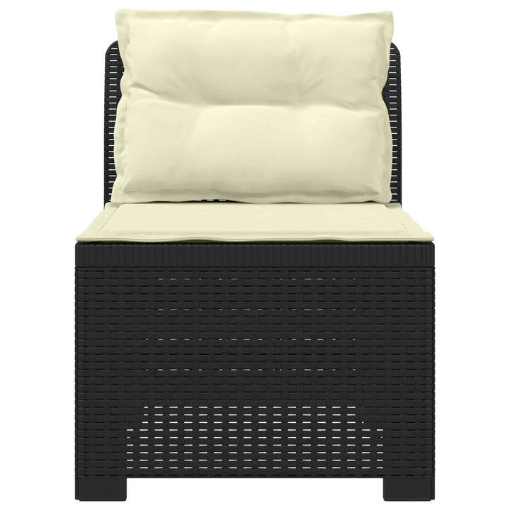 1-personers Havemøbelsofa med Pudefyld Rattan Look PP Antracit