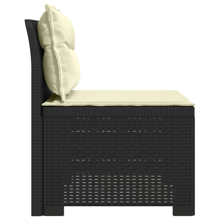1-personers Havemøbelsofa med Pudefyld Rattan Look PP Antracit