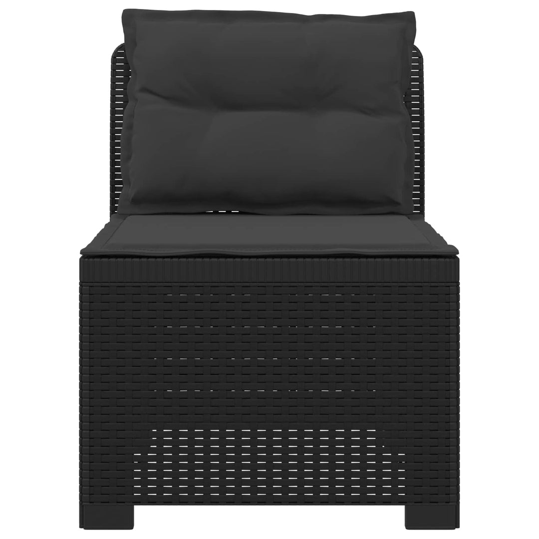 1-personers Havemøbelsofa med Pudefyld Rattan Look PP Antracit