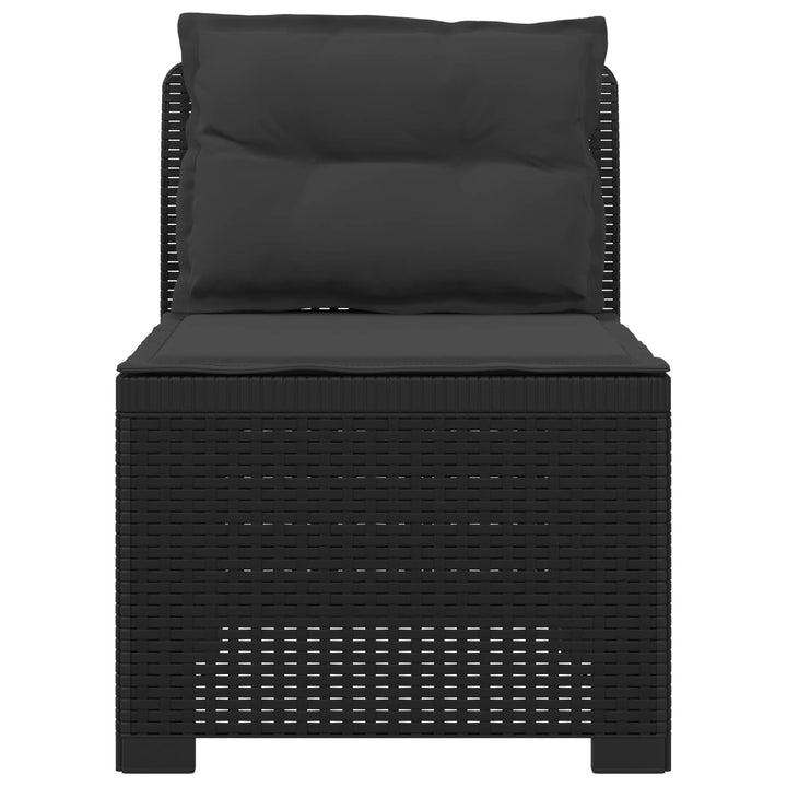 1-personers Havemøbelsofa med Pudefyld Rattan Look PP Antracit