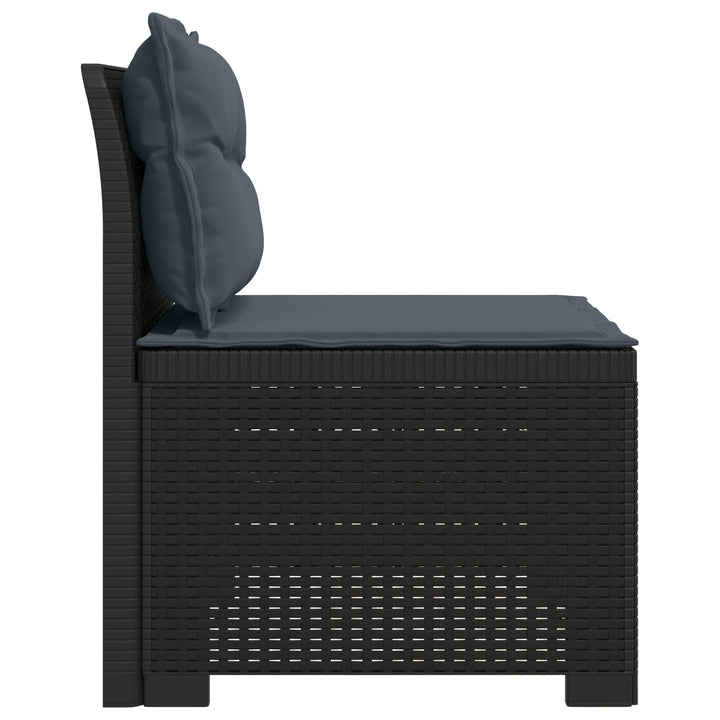 1-personers Havemøbelsofa med Pudefyld Rattan Look PP Antracit