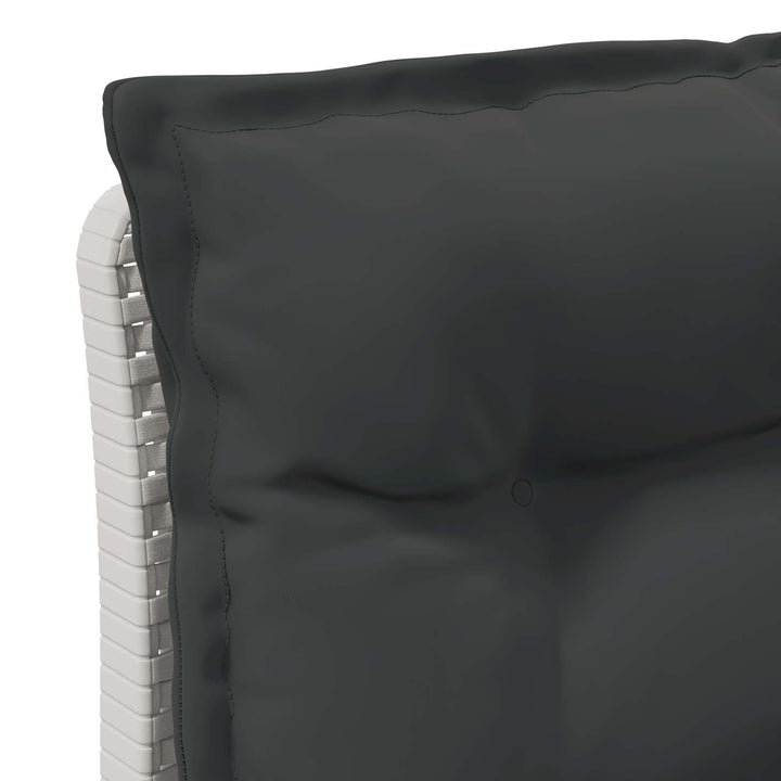 1-personers Havemøbelsofa med Pudefyld Rattan Look PP Hvid