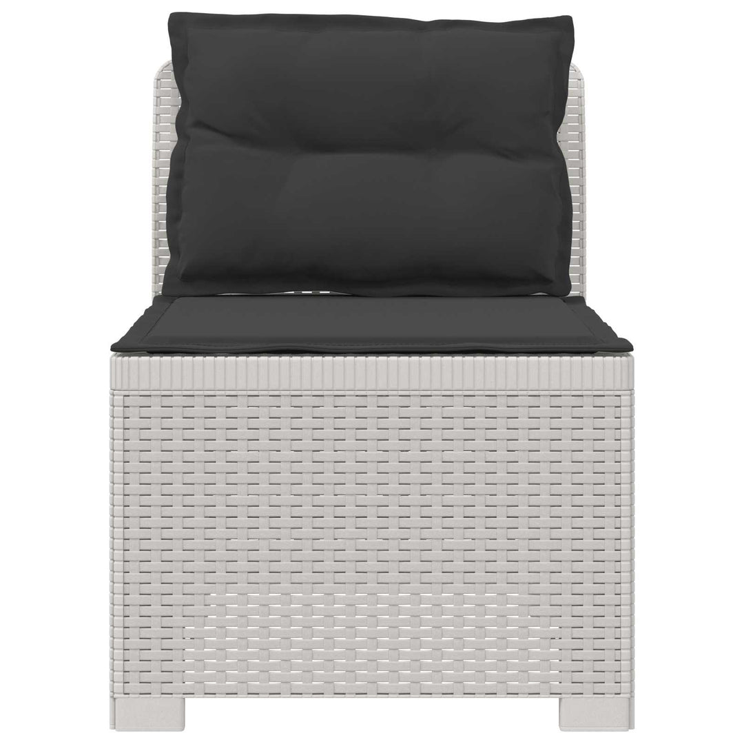 1-personers Havemøbelsofa med Pudefyld Rattan Look PP Hvid