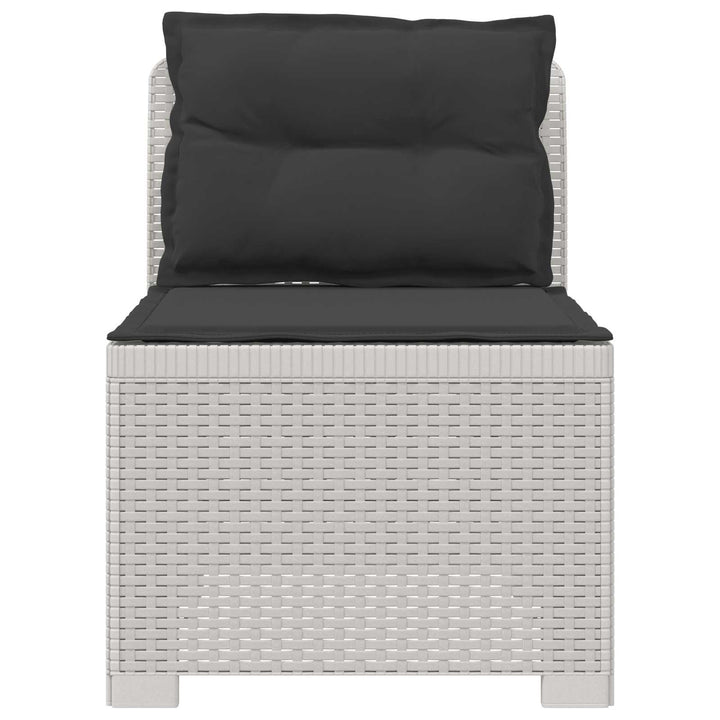 1-personers Havemøbelsofa med Pudefyld Rattan Look PP Hvid