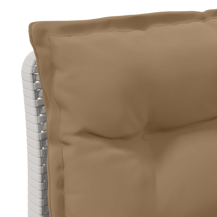 1-personers Havemøbelsofa med Pudefyld Rattan Look PP Hvid