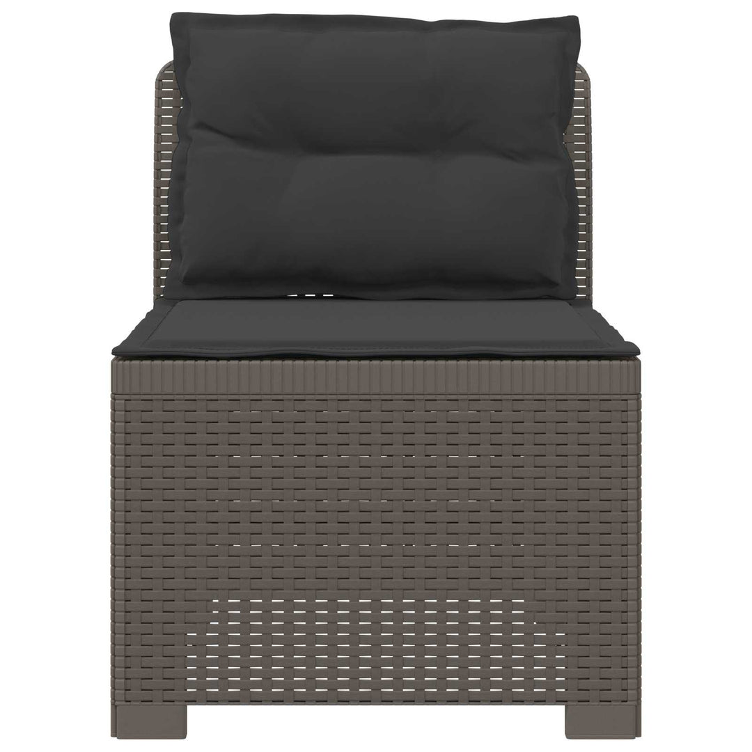 1-personers Havemøbelsofa med Pudefyld Rattan Look PP Lysegrå