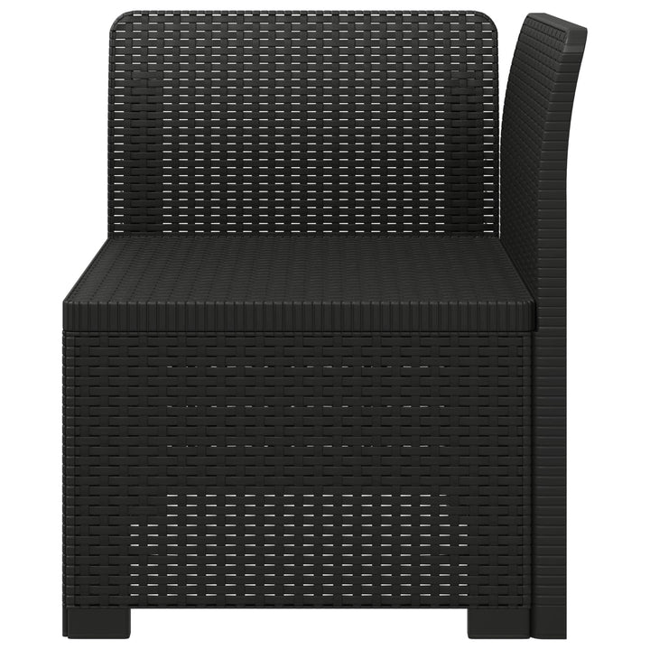 1-personers Havemøbelsofa Rattan Look PP Antracit