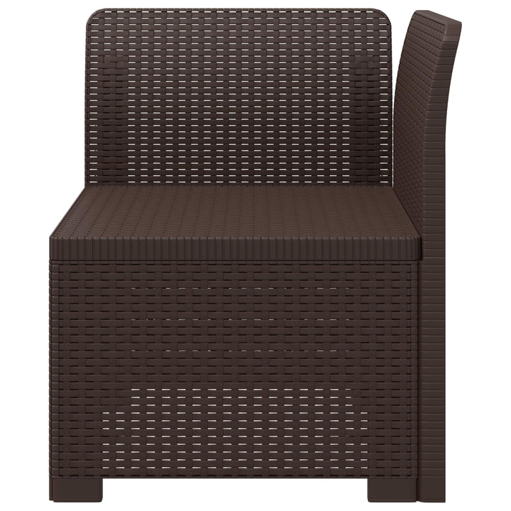 1-personers Havemøbelsofa Rattan Look PP Brun