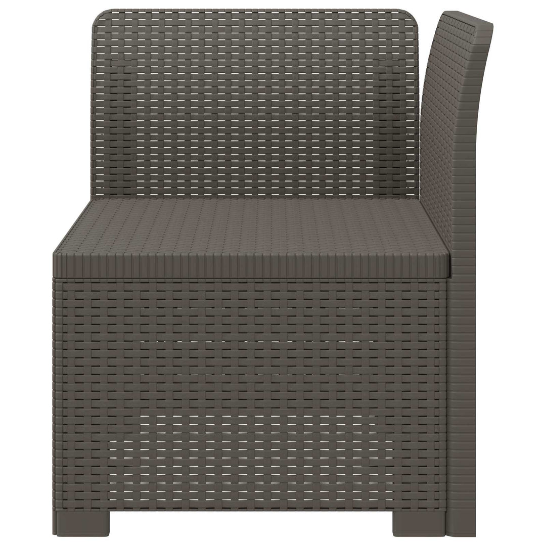 1-personers Havemøbelsofa Rattan Look PP Lysegrå