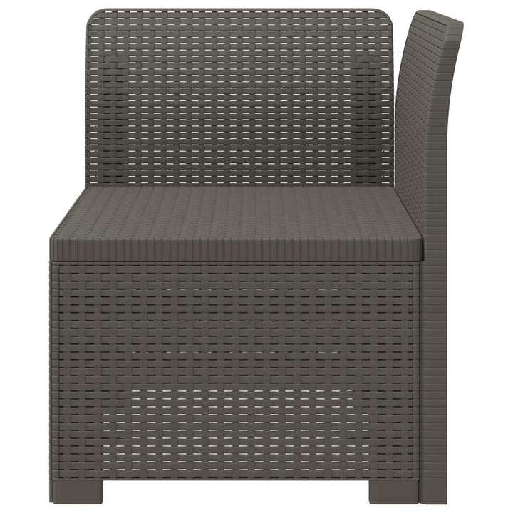 1-personers Havemøbelsofa Rattan Look PP Lysegrå