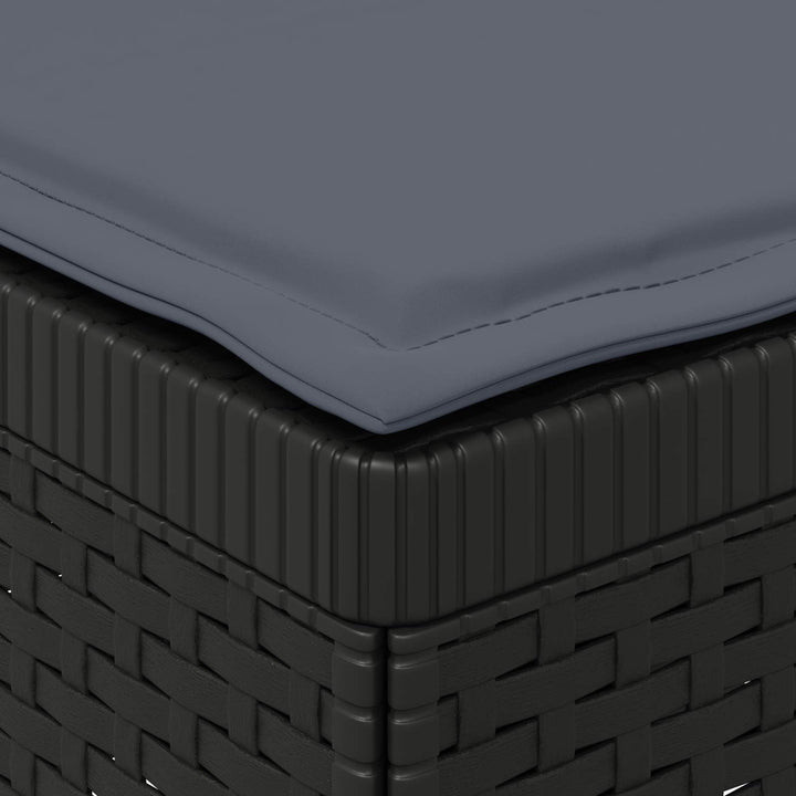 1-personers Havemøbelsofa med Pude Rattan Look PP Antracit