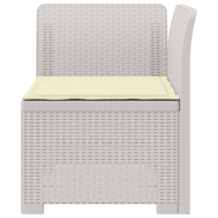 1-personers Havemøbelsofa med Pude Rattan Look PP Hvid