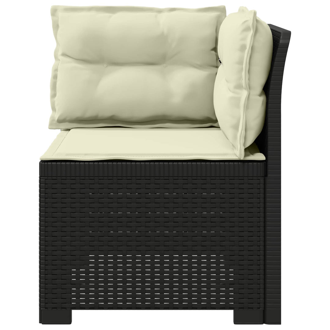 1-personers Havemøbelsofa med Pudefyld Rattan Look PP Antracit