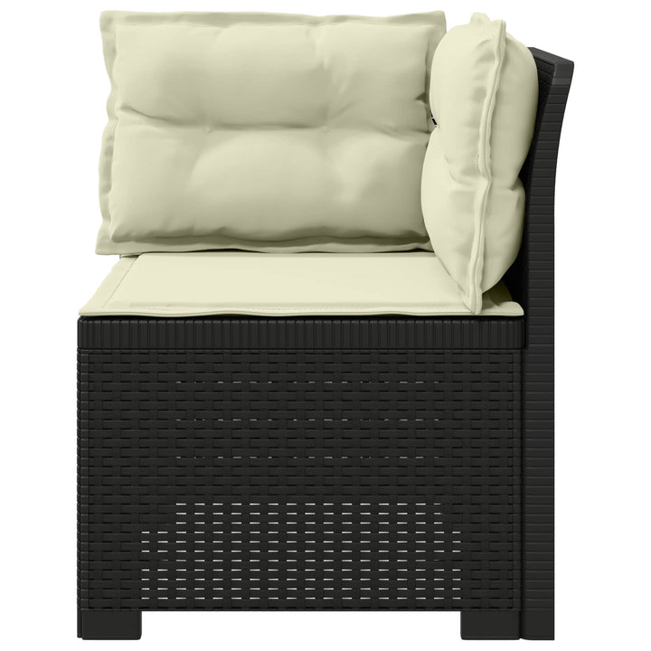 1-personers Havemøbelsofa med Pudefyld Rattan Look PP Antracit