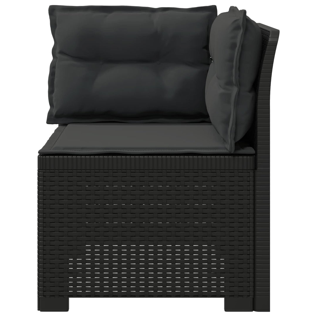 1-personers Havemøbelsofa med Pudefyld Rattan Look PP Antracit