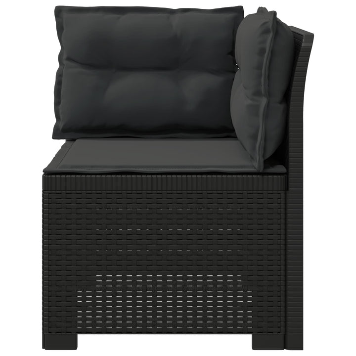 1-personers Havemøbelsofa med Pudefyld Rattan Look PP Antracit