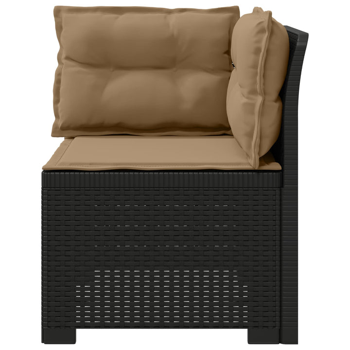 1-personers Havemøbelsofa med Pudefyld Rattan Look PP Antracit