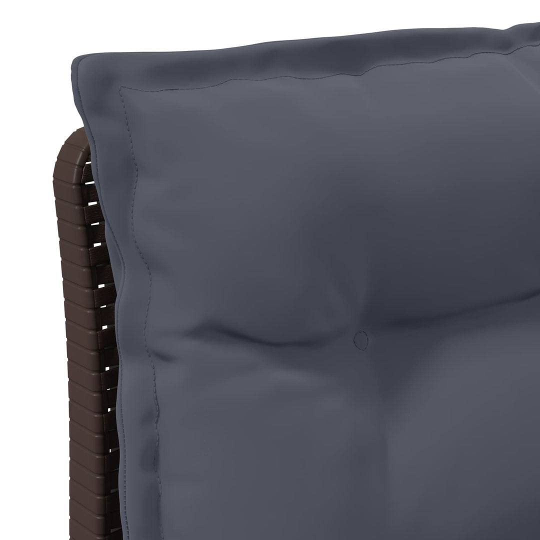 1-personers Havemøbelsofa med Pudefyld Rattan Look PP Brun