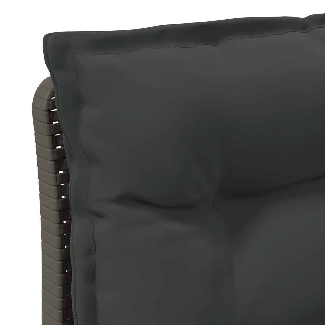1-personers Havemøbelsofa med Pudefyld Rattan Look PP Lysegrå