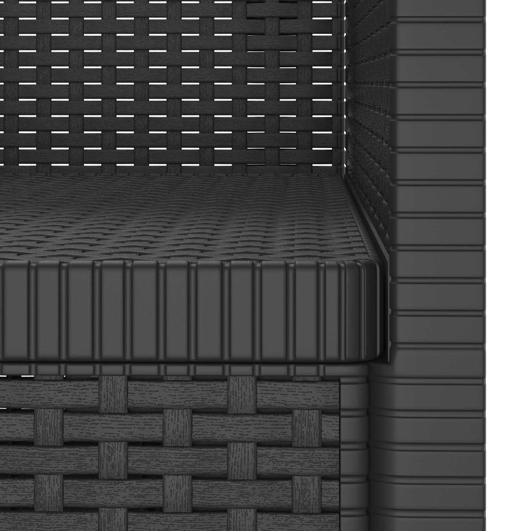 1-personers Lænestol Rattan Look PP Antracit