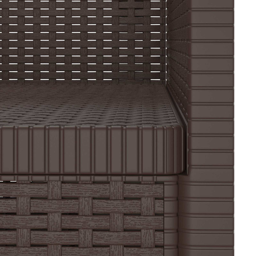 1-personers Lænestol Rattan Look PP Brun