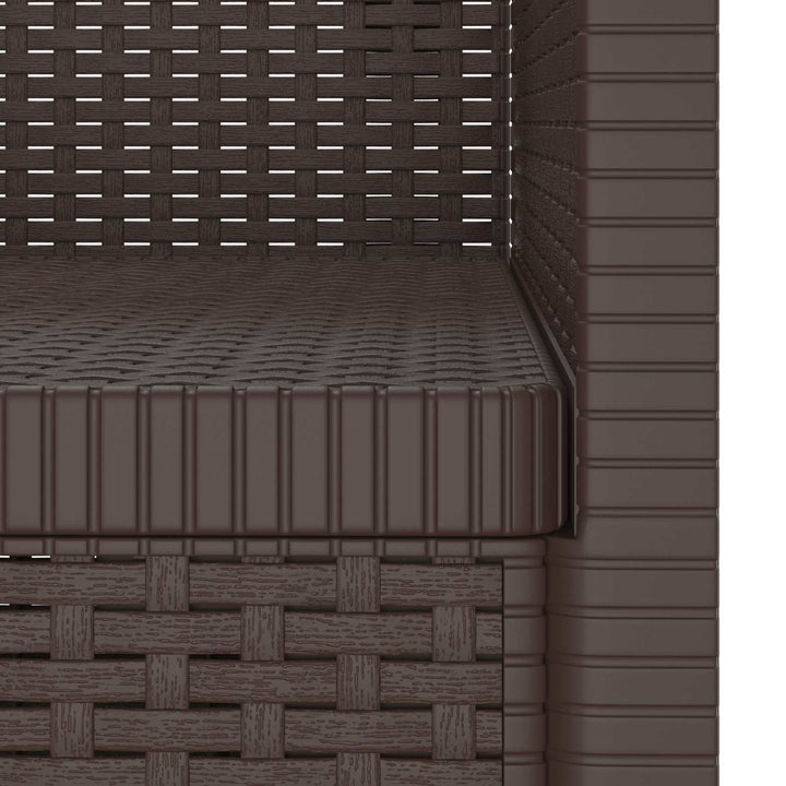 1-personers Lænestol Rattan Look PP Brun