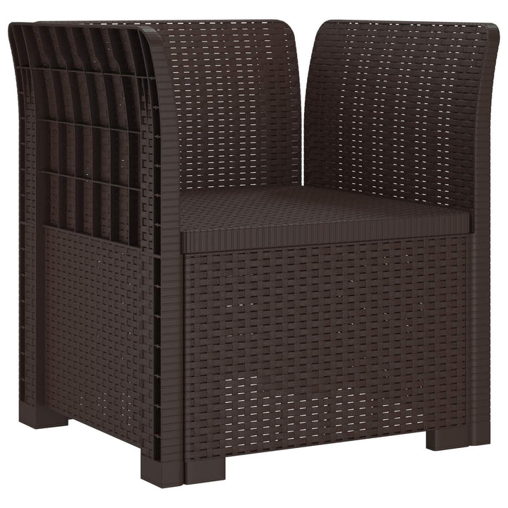 1-personers Lænestol Rattan Look PP Brun