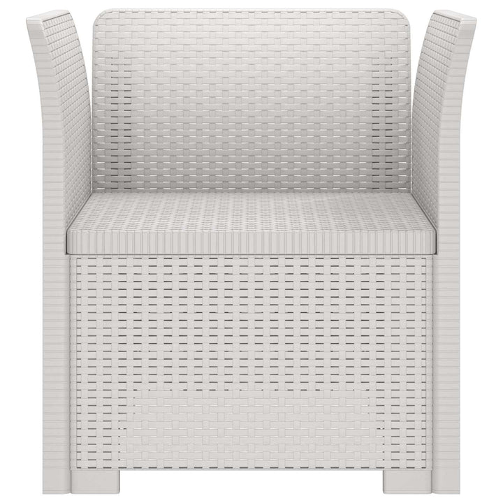 1-personers Lænestol Rattan Look PP Hvid