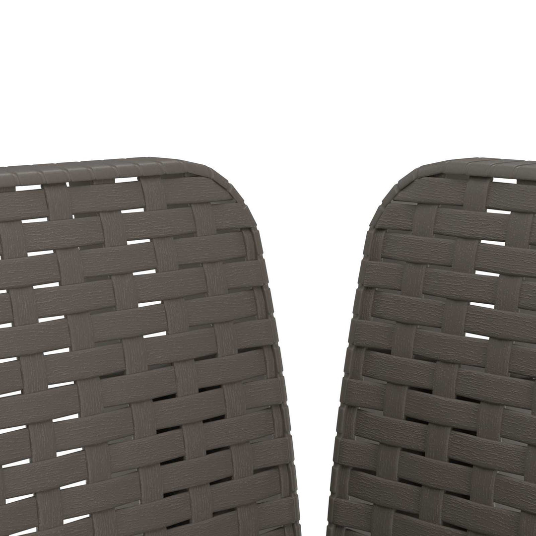 1-personers Lænestol med Pude Rattan Look PP Lysegrå