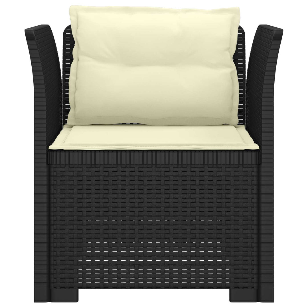 1-personers Lænestol med Pudefyld Rattan Look PP Antracit