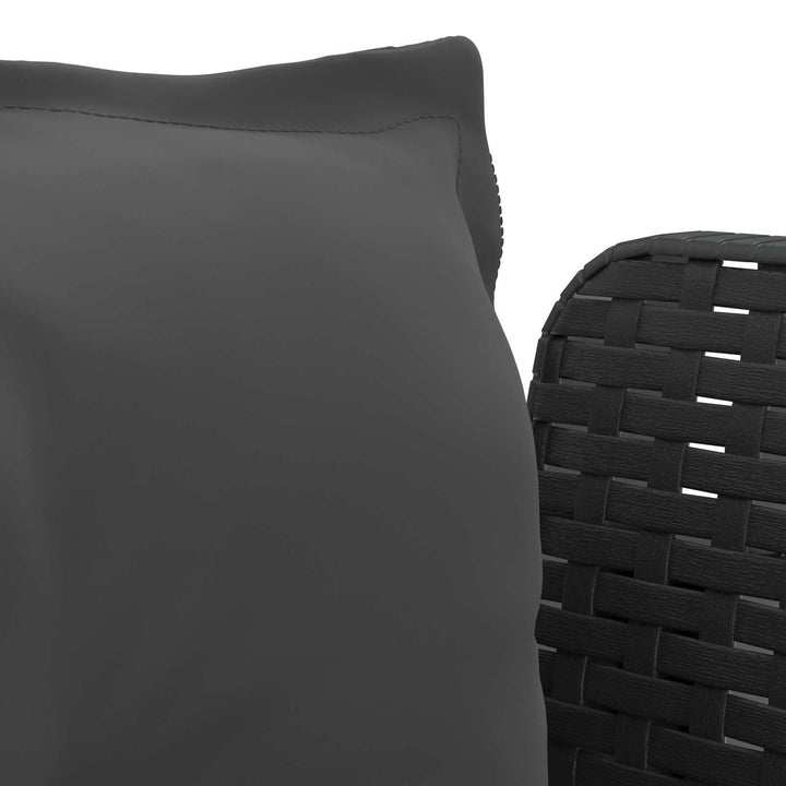 1-personers Lænestol med Pudefyld Rattan Look PP Antracit