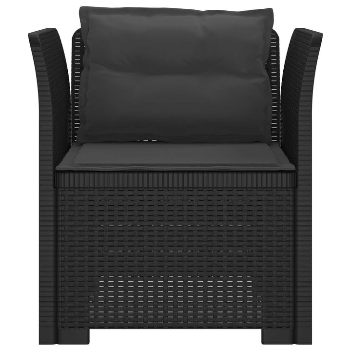 1-personers Lænestol med Pudefyld Rattan Look PP Antracit