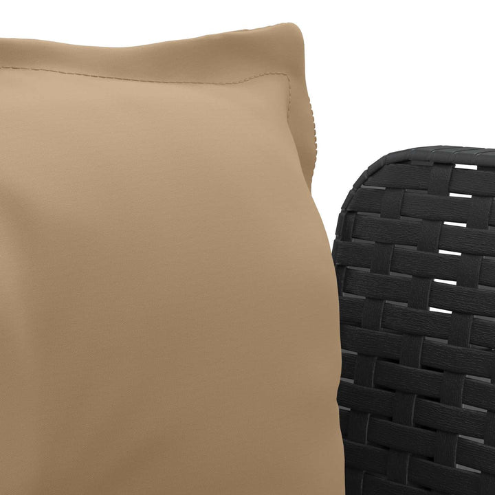 1-personers Lænestol med Pudefyld Rattan Look PP Antracit