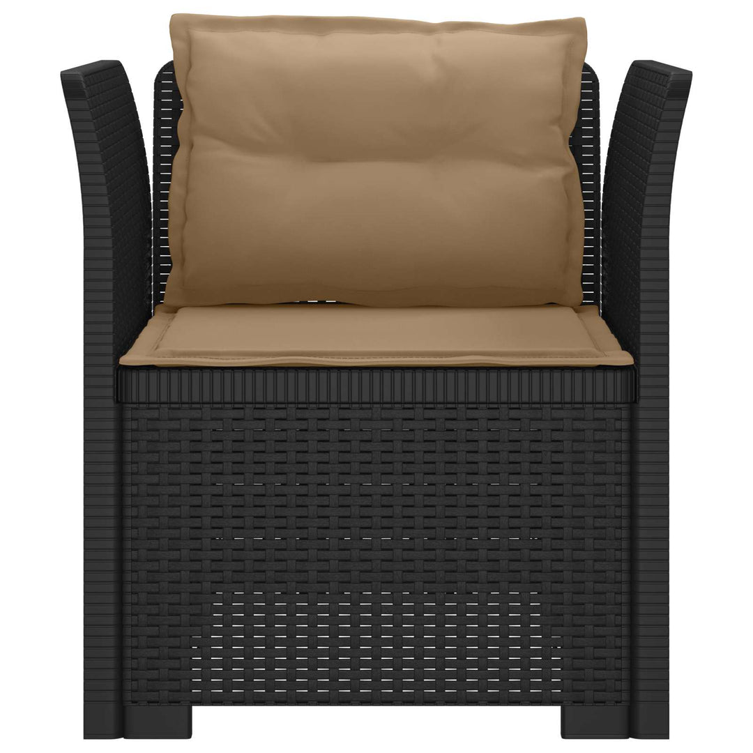 1-personers Lænestol med Pudefyld Rattan Look PP Antracit