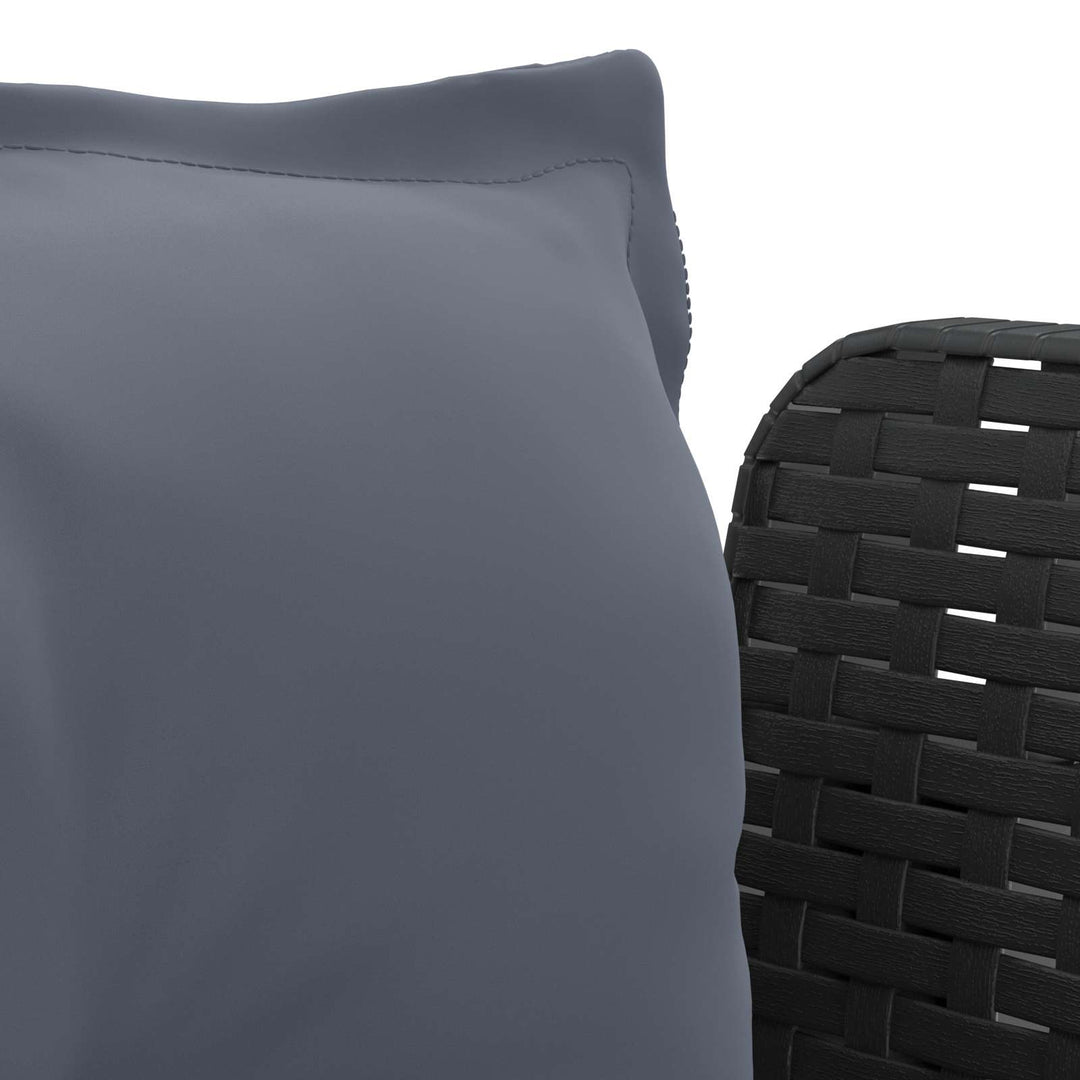 1-personers Lænestol med Pudefyld Rattan Look PP Antracit