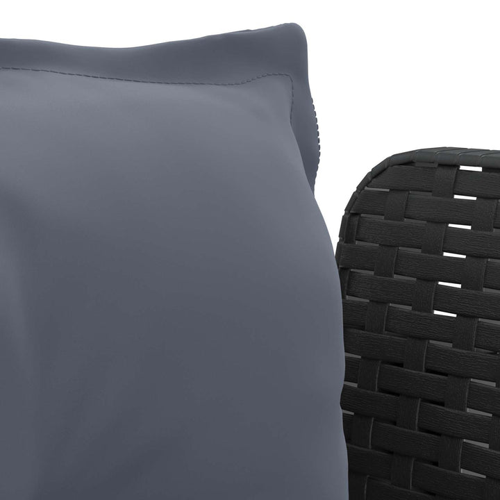 1-personers Lænestol med Pudefyld Rattan Look PP Antracit