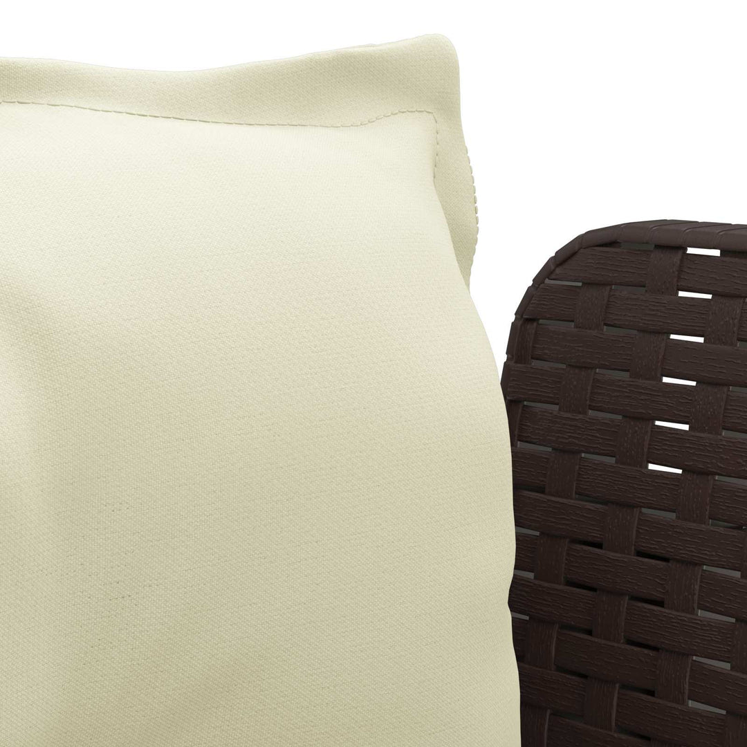 1-personers Lænestol med Pudefyld Rattan Look PP Brun