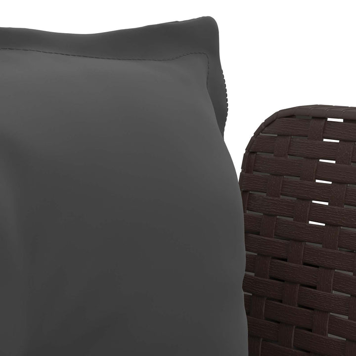 1-personers Lænestol med Pudefyld Rattan Look PP Brun