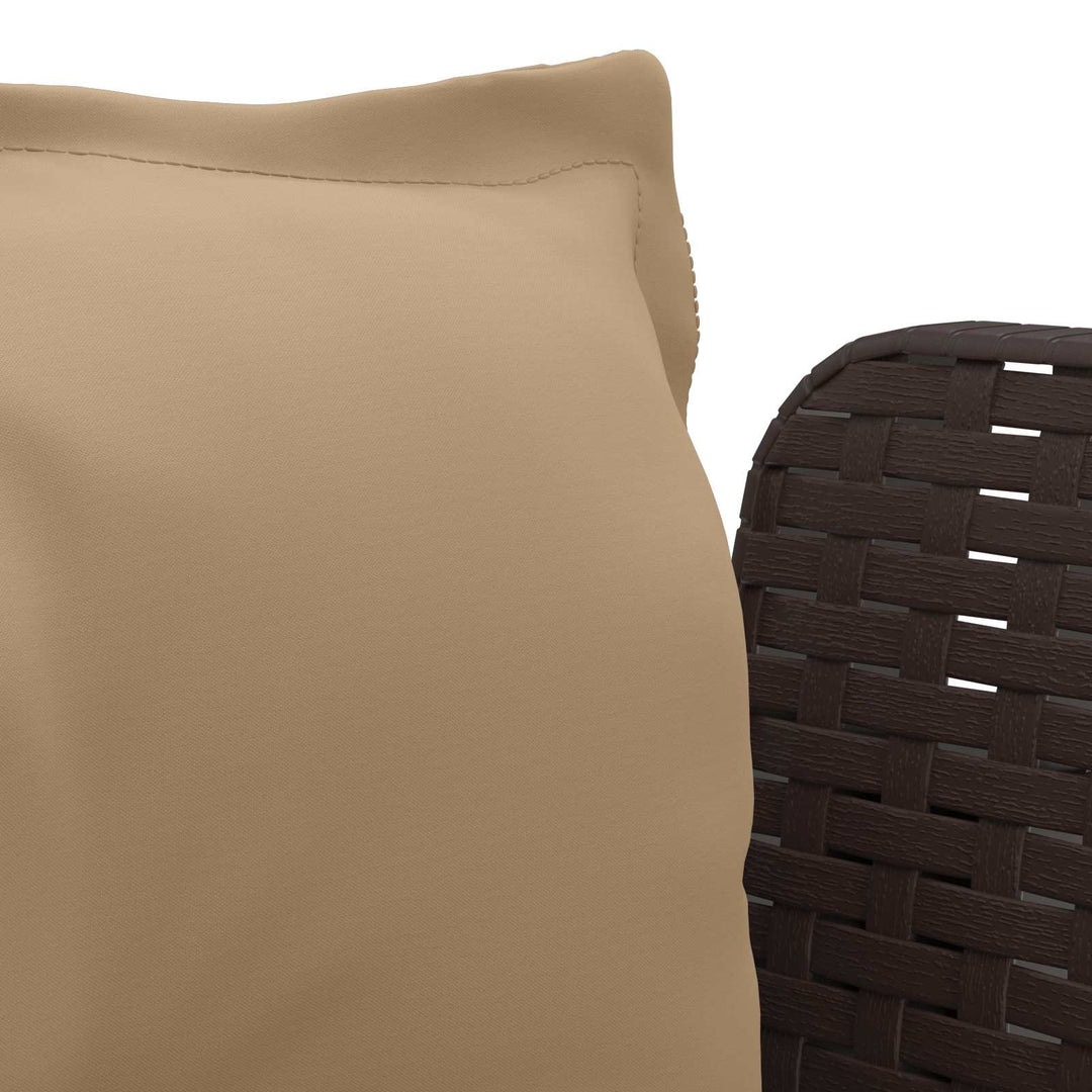 1-personers Lænestol med Pudefyld Rattan Look PP Brun