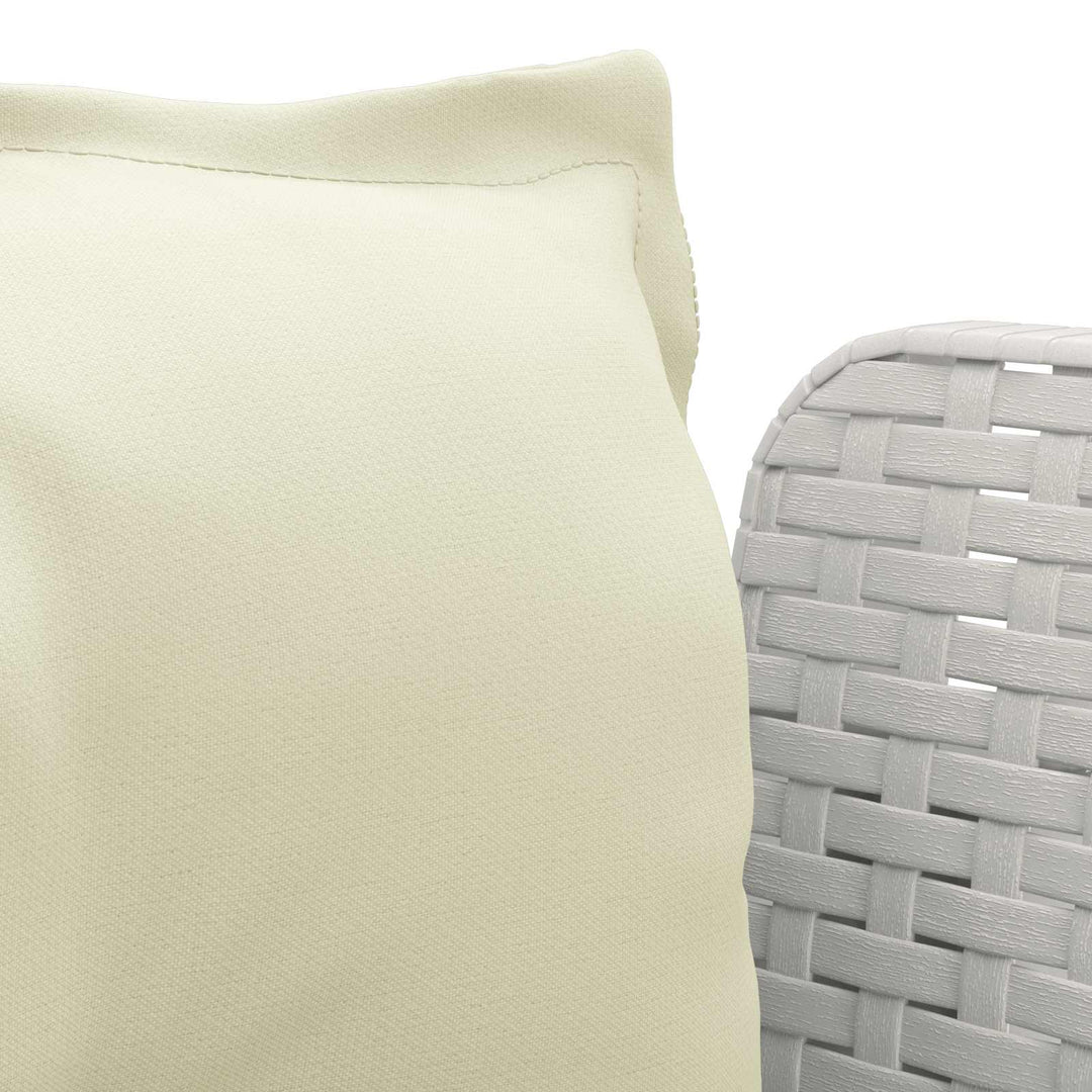 1-personers Lænestol med Pudefyld Rattan Look PP Hvid