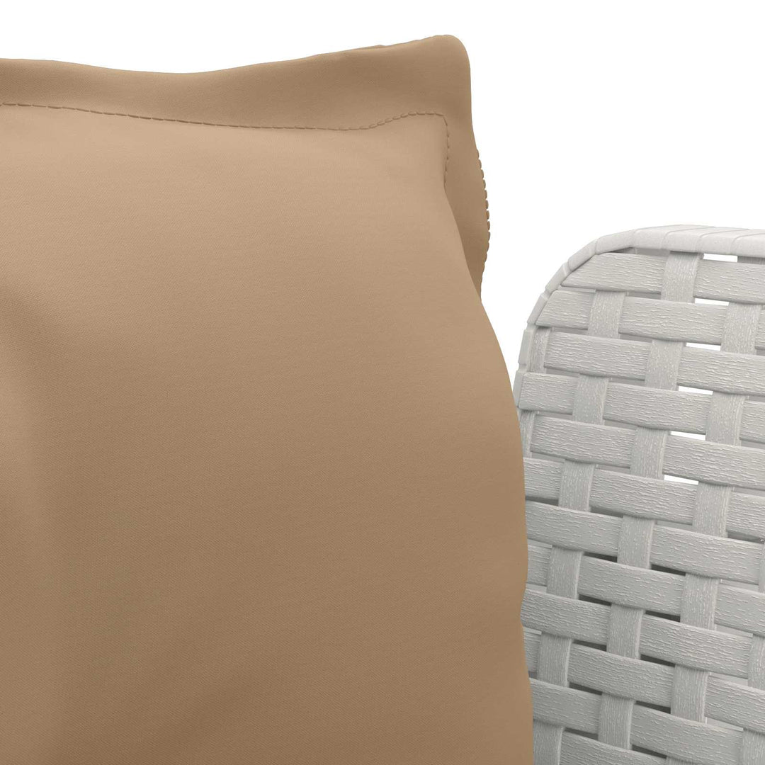 1-personers Lænestol med Pudefyld Rattan Look PP Hvid