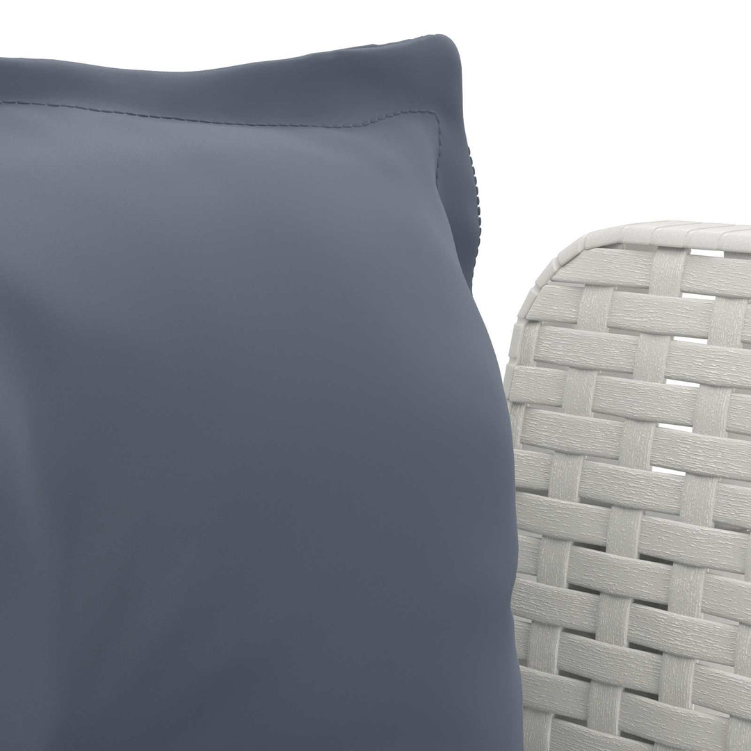 1-personers Lænestol med Pudefyld Rattan Look PP Hvid