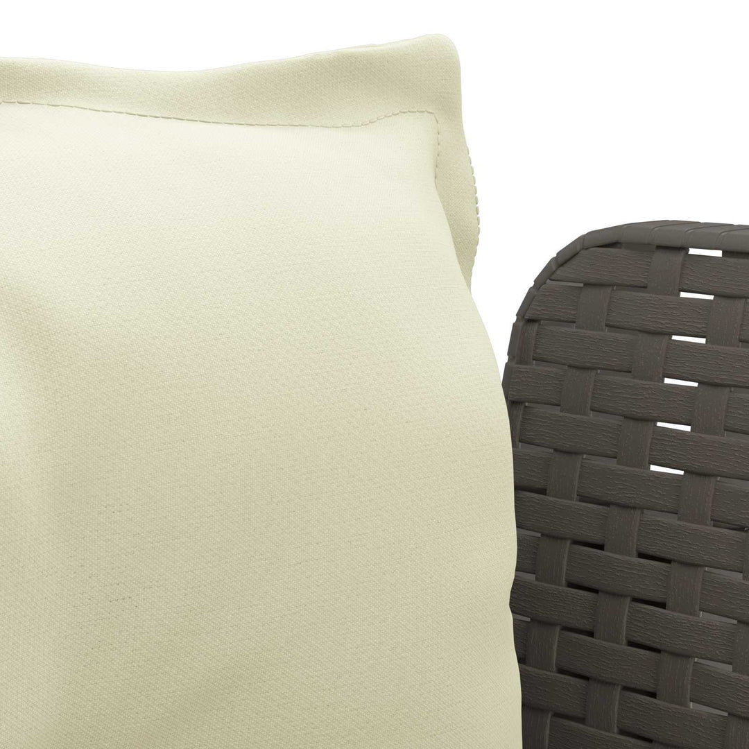 1-personers Lænestol med Pudefyld Rattan Look PP Lysegrå