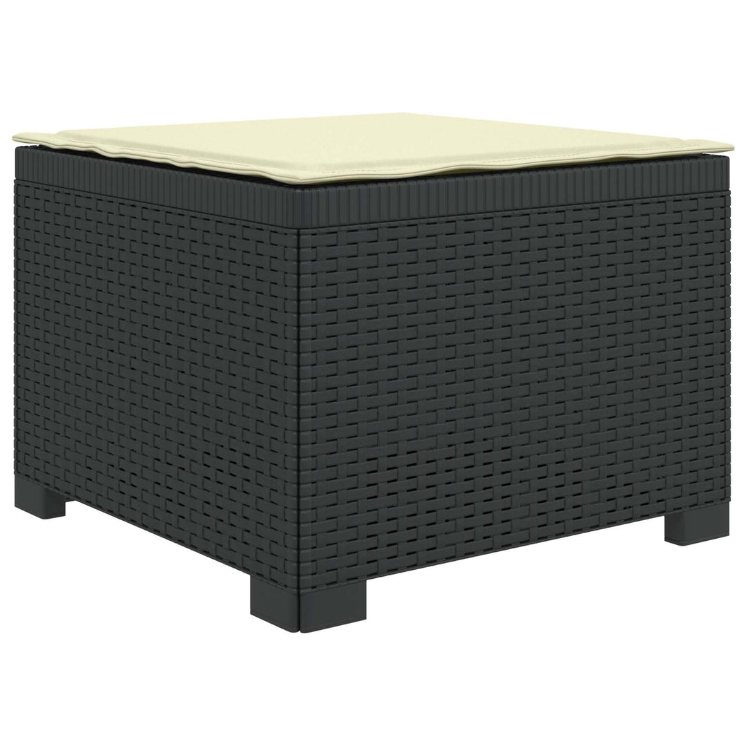 3-personers havensofa med puder i rattanlook PP Antracit