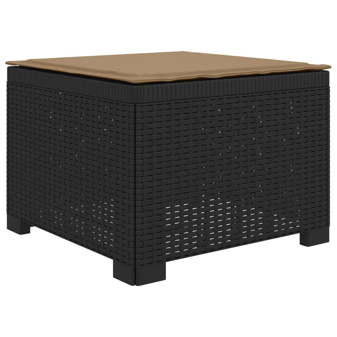 3-personers havensofa med puder i rattanlook PP Antracit