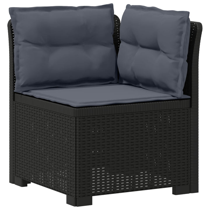 3-personers havensofa med puder i rattanlook PP Antracit