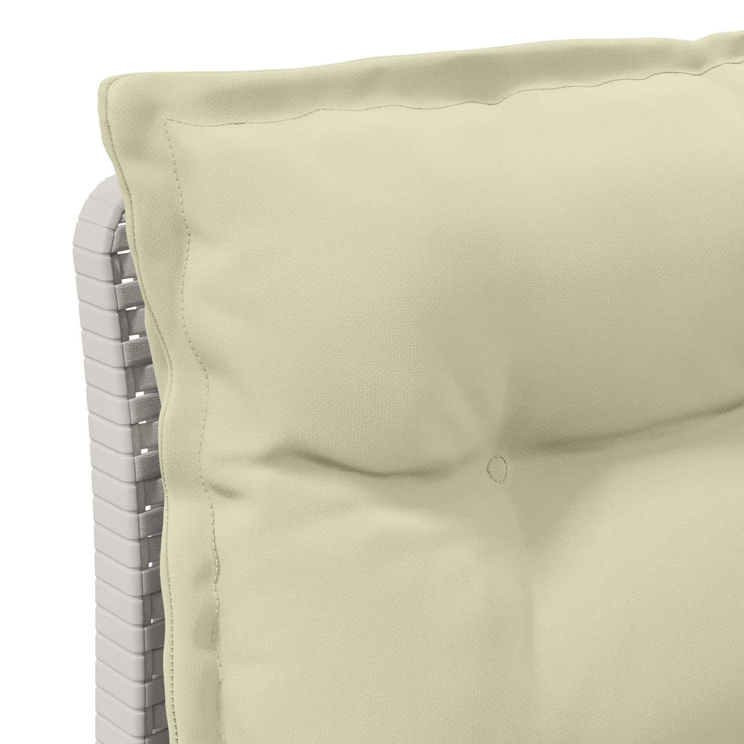 3-personers havensofa med puder i rattanlook PP Hvid