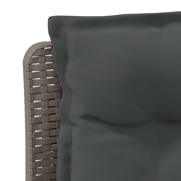 3-personers havensofa med puder i rattanlook PP Lysegrå