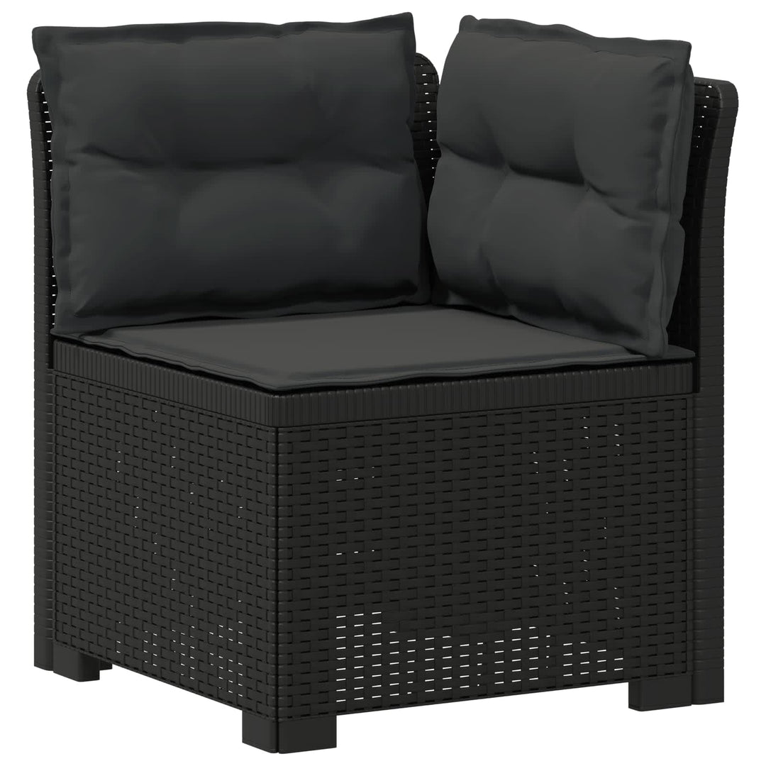 2-personers Havemøbelsofa med Pudefyld Rattan Look PP Antracit