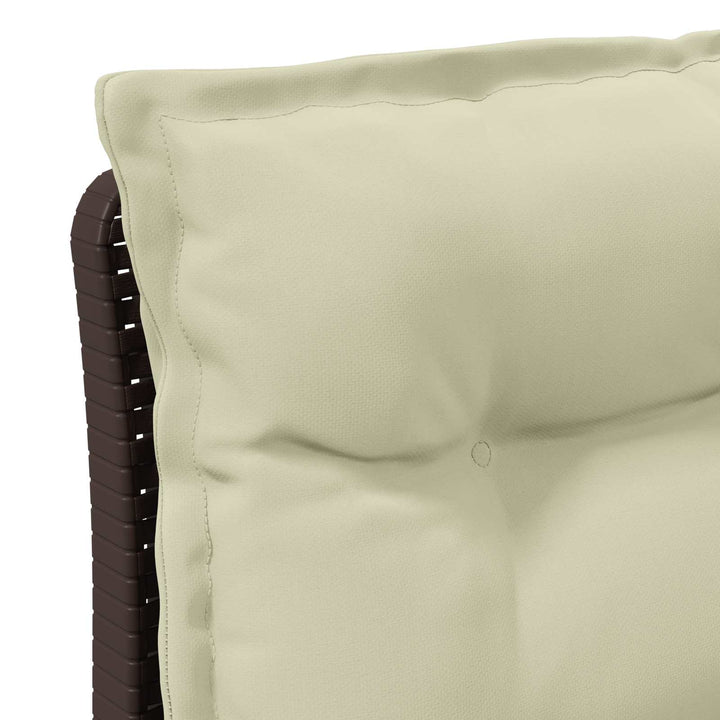 2-personers Havemøbelsofa med Pudefyld Rattan Look PP Brun
